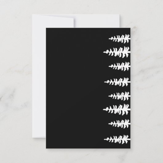 Minimalistisch zwart-wit land dat we verplaatst he aankondiging (Achterkant)