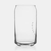 Minimalistisch zwart-wit Logo monogram Blikvorm Glas (Rechts)