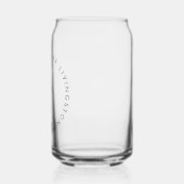 Minimalistisch zwart-wit Logo monogram Blikvorm Glas (Links)