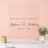 Minimalistisch zwart-wit met een harthuwelijk acryl bord (Huwelijk)