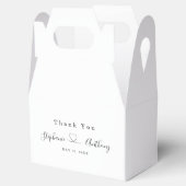 Minimalistisch zwart-wit met een harthuwelijk bedankdoosjes (Geopend)