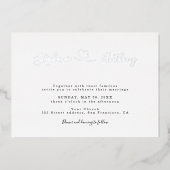 Minimalistisch zwart-wit met een harthuwelijk folie uitnodiging (Voorkant)