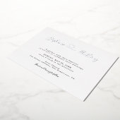 Minimalistisch zwart-wit met een harthuwelijk folie uitnodiging (Gedraaid)