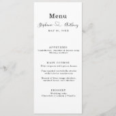 Minimalistisch zwart-wit met een harthuwelijk menu (Voorkant)