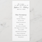 Minimalistisch zwart-wit met een harthuwelijk programmakaart (Voorkant)