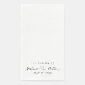 Minimalistisch zwart-wit met een harthuwelijk servet (Voorkant)