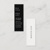 Minimalistisch (Zwart / Wit) Mini Visitekaartje (Voorkant / Achterkant)