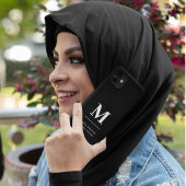 Minimalistisch zwart-wit modern aangepaste monogra Case-Mate iPhone case