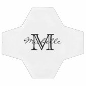 Minimalistisch zwart wit modern elegant monogram voetbal (Enkel)