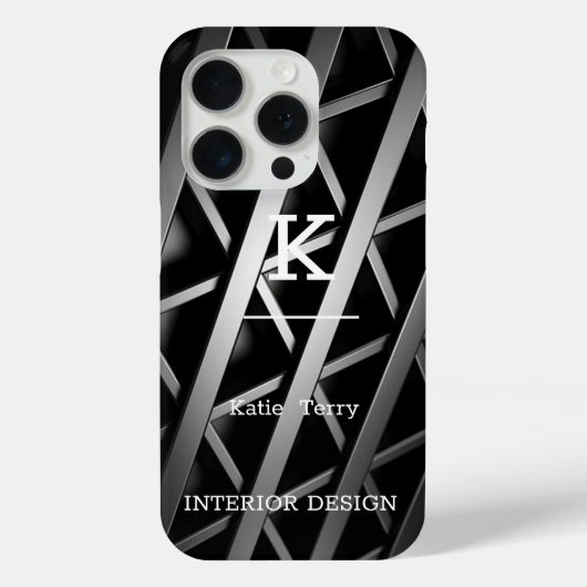 Minimalistisch zwart-wit modern Hoesje-Ma Case-Mate iPhone Case (Achterkant)