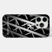 Minimalistisch zwart-wit modern Hoesje-Ma Case-Mate iPhone Case (Achterkant (horizontaal))