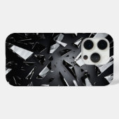 Minimalistisch zwart-wit modern Hoesje-Ma Case-Mate iPhone Case (Achterkant (horizontaal))