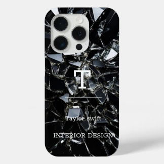 Minimalistisch zwart-wit modern Hoesje-Ma iPhone 15 Pro Case