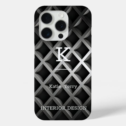 Minimalistisch zwart-wit modern Hoesje-Ma Case-Mate iPhone Case (Achterkant)