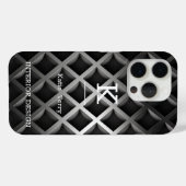 Minimalistisch zwart-wit modern Hoesje-Ma Case-Mate iPhone Case (Achterkant (horizontaal))