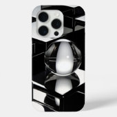 Minimalistisch zwart-wit modern Hoesje-Ma Case-Mate iPhone Case (Achterkant)