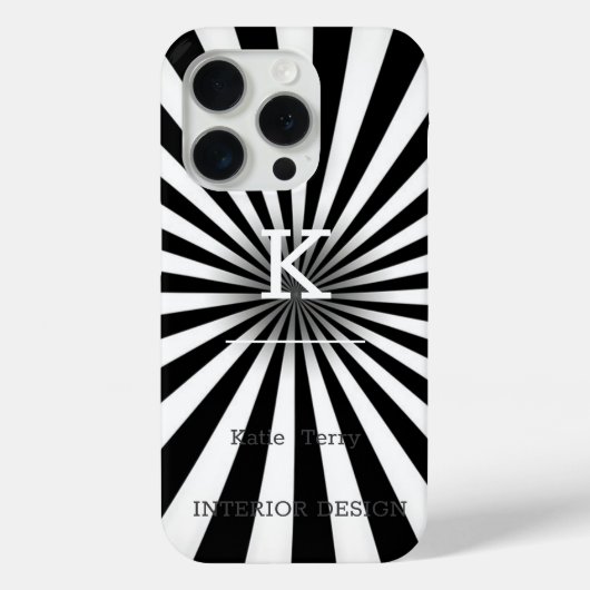Minimalistisch zwart-wit modern Hoesje-Ma Case-Mate iPhone Case (Achterkant)
