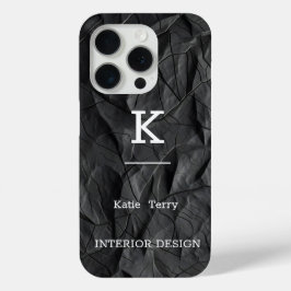 Minimalistisch zwart-wit modern Hoesje-Ma iPhone 15 Pro Case