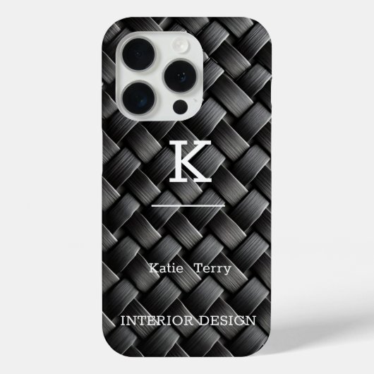 Minimalistisch zwart-wit modern Hoesje-Ma Case-Mate iPhone Case (Achterkant)