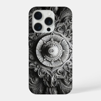 Minimalistisch zwart-wit modern Hoesje-Ma iPhone 15 Pro Case