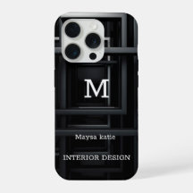 Minimalistisch zwart-wit modern Hoesje-Ma