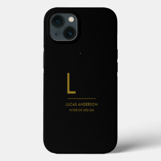 Minimalistisch zwart-wit modern Hoesje-Ma iPhone 13 Hoesje
