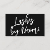 Minimalistisch zwart-wit modern kalligrafie visitekaartje (Voorkant)