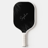 Minimalistisch zwart-wit modern monogram pickleball paddle (Voorkant)