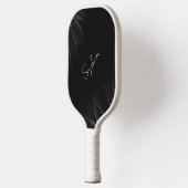 Minimalistisch zwart-wit modern monogram pickleball paddle (Links)