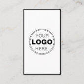 Minimalistisch Zwart Wit Modern QR Code Logo Visitekaartje (Voorkant)
