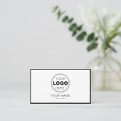 Minimalistisch Zwart Wit Modern QR Code Logo Visitekaartje (Staand voorkant)