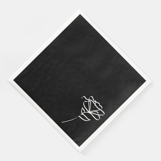 Minimalistisch zwart-wit modern servet (Hoek)