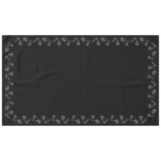 Minimalistisch zwart-wit modern tafelkleed (Voorkant (Horizontaal))