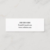 Minimalistisch zwart-wit modern visitekaartje (Achterkant)