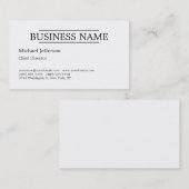 Minimalistisch zwart-wit, modern visitekaartje (Voorkant / Achterkant)