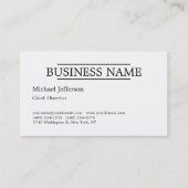 Minimalistisch zwart-wit, modern visitekaartje (Voorkant)