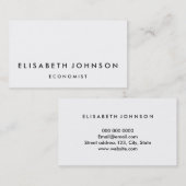 Minimalistisch zwart-wit modern visitekaartje (Voorkant / Achterkant)