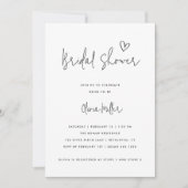 Minimalistisch zwart-wit modern Vrijgezellenfeest Kaart (Voorkant)