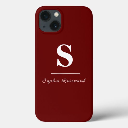 Minimalistisch zwart-wit moderne iPhone hoesje (Achterkant)