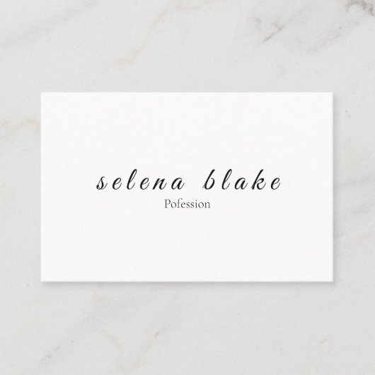 Minimalistisch zwart-wit | Moderne professional Visitekaartje (Voorkant)