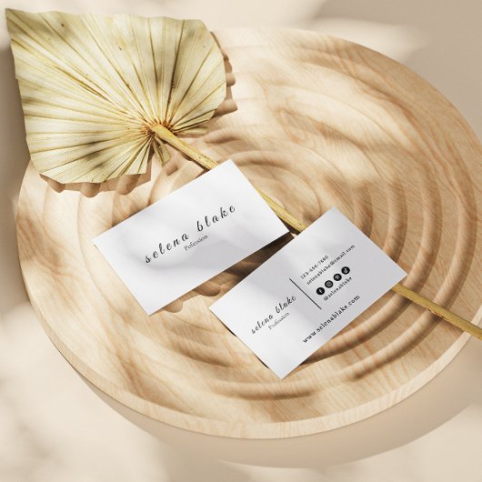 Minimalistisch zwart-wit | Moderne professional Visitekaartje