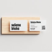 Minimalistisch zwart-wit | Moderne QR-code Visitekaartje