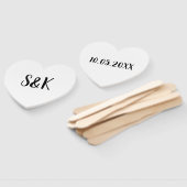 Minimalistisch zwart-wit monogram handwaaier (Niet-gemonteerd)