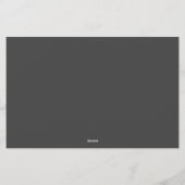 Minimalistisch zwart-wit monogram met twee randen briefpapier (Achterkant)