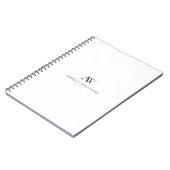 Minimalistisch zwart-wit monogram notitieboek (Linkerzijde)