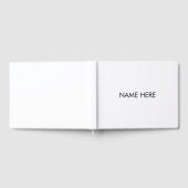 Minimalistisch zwart-wit monogram van de douanetek gastenboek (Volledig)