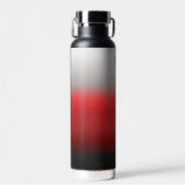 Minimalistisch zwart-wit monogram waterfles (Voorkant)