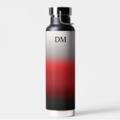 Minimalistisch zwart-wit monogram waterfles (Links)