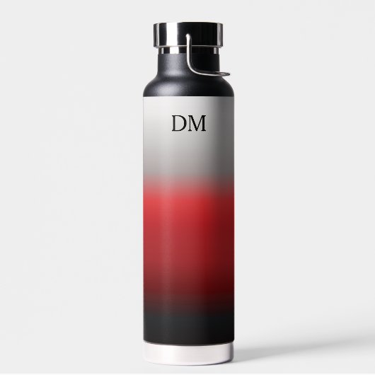 Minimalistisch zwart-wit monogram waterfles (Links)