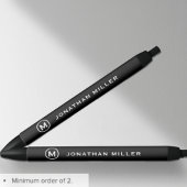 Minimalistisch zwart wit monogram zwarte inkt pen